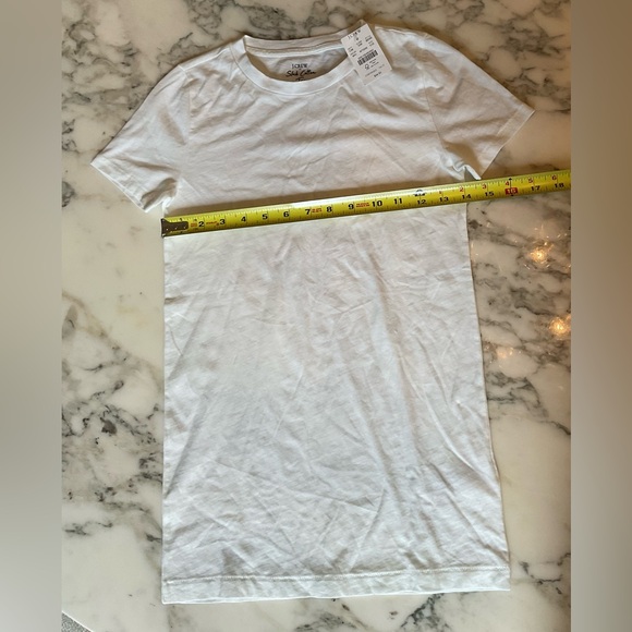 NWT J.Crew Vintage Slub Cotton Crewneck Tee Shirt Casual White Sz S and XXS - Picture 6 of 10